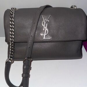 YSL West Hollywood In Grey Calfskin